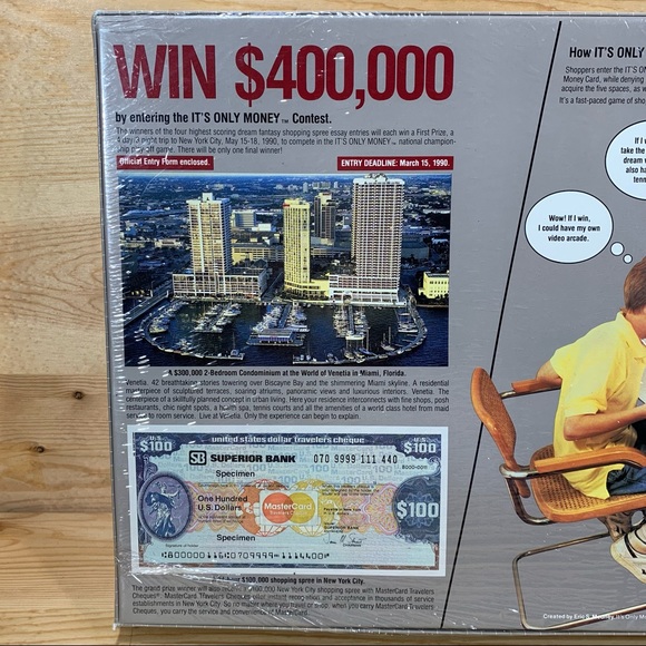NEW VTG Its Only Money The Board Game 1987 Game of Shopping, Savvy and Spending - Picture 3 of 8